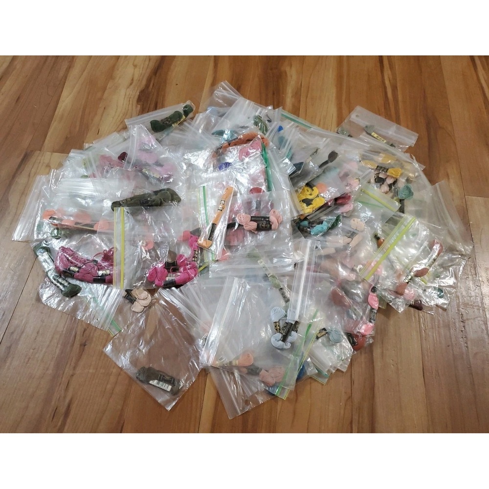 Huge Vtg Lot 300+ DMC Cotton Floss Mouline 25 Embroidery Thread Skeins Rainbow